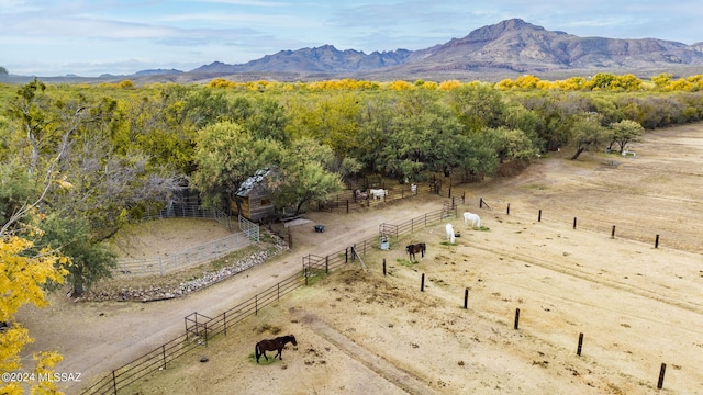 property view of mountains with a rural view