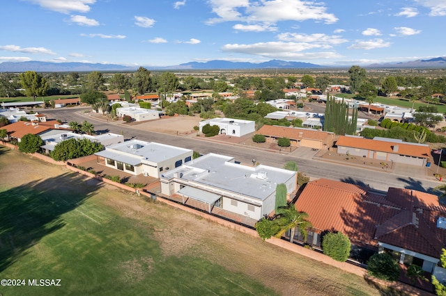 aerial view featuring a mountain view