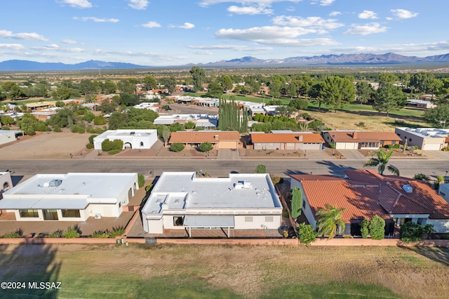 aerial view featuring a mountain view