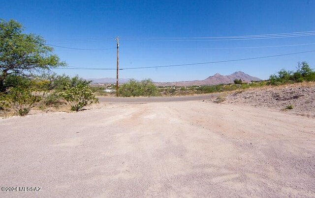 view of street with a mountain view