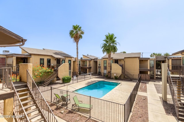 view of pool featuring a patio area