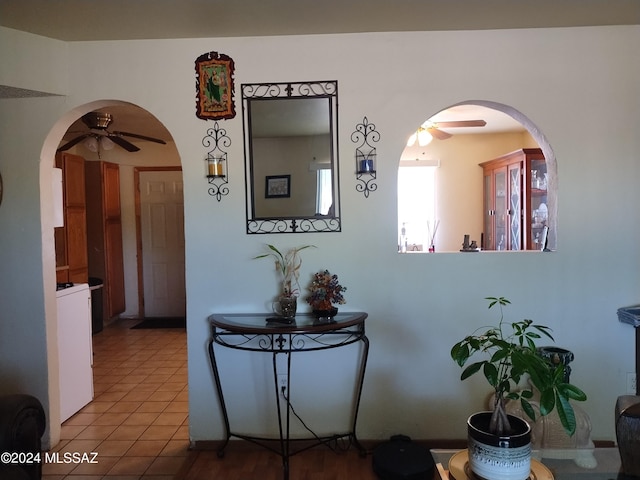 hallway featuring tile patterned floors