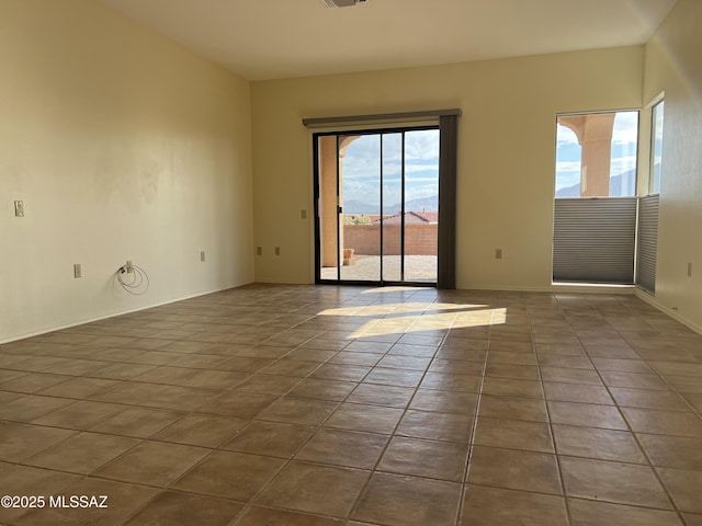 view of tiled empty room