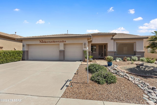 view of front of house featuring a garage