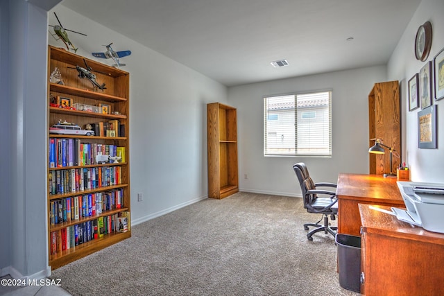 office featuring carpet flooring