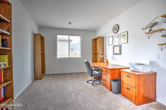 view of carpeted office