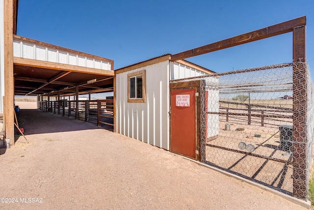 view of stable