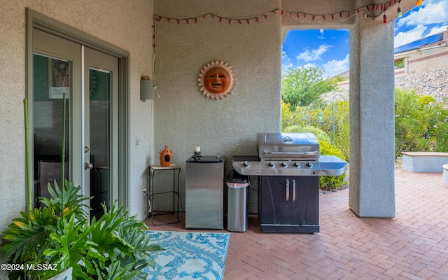 view of patio / terrace with area for grilling