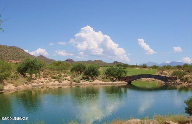 view of water feature with a mountain view