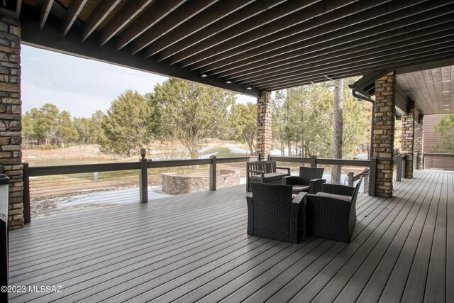 view of wooden terrace