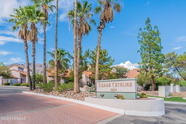 view of community sign