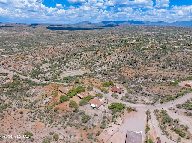 bird's eye view with a mountain view