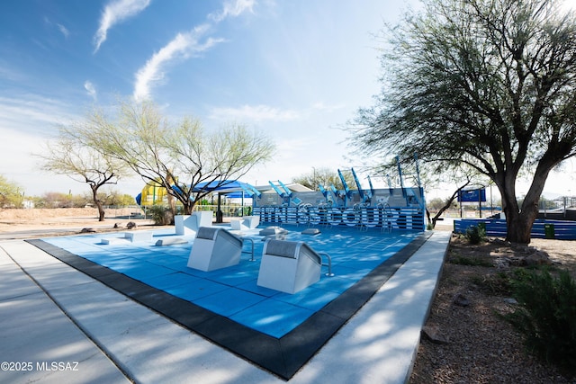 1097 W Camino Luna Llena, Sahuarita, AZ 85629 - view of swimming pool featuring a patio area