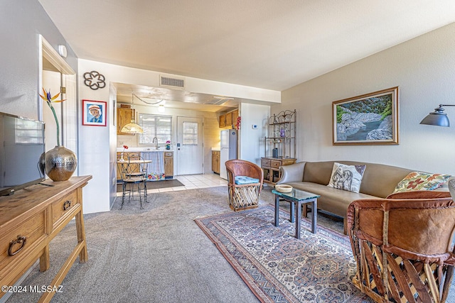 view of carpeted living room