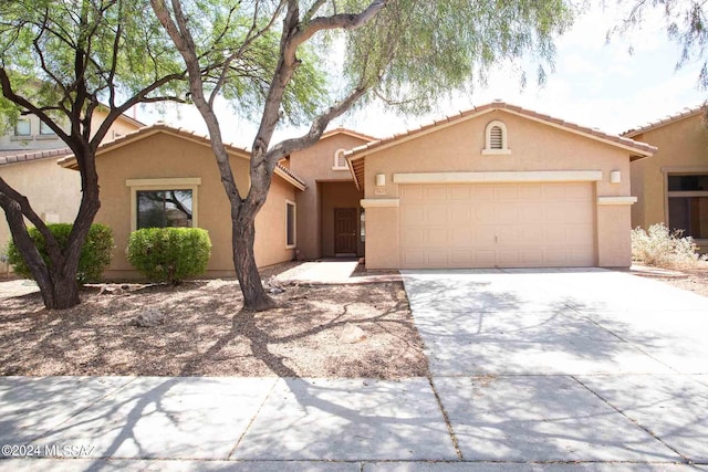 view of front of house featuring a garage