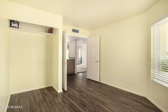 interior space featuring dark wood-type flooring