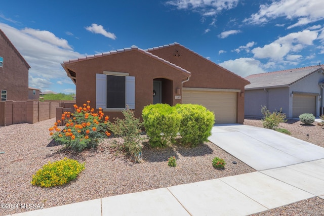 view of front of home featuring a garage