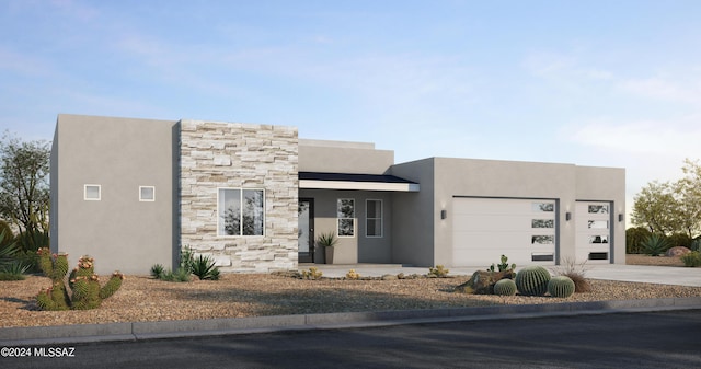 view of front of house featuring a garage