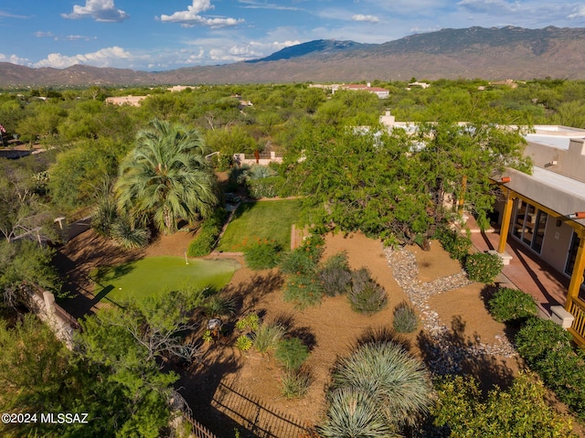 bird's eye view featuring a mountain view