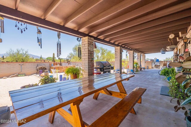 view of patio / terrace with a grill