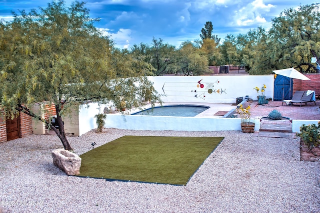 27 Circulo De Prado, Tubac, AZ 85646 - view of pool featuring a patio and a lawn