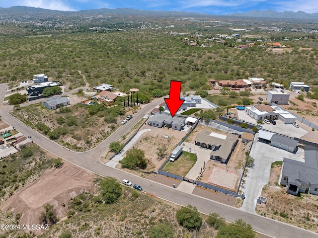 bird's eye view featuring a mountain view