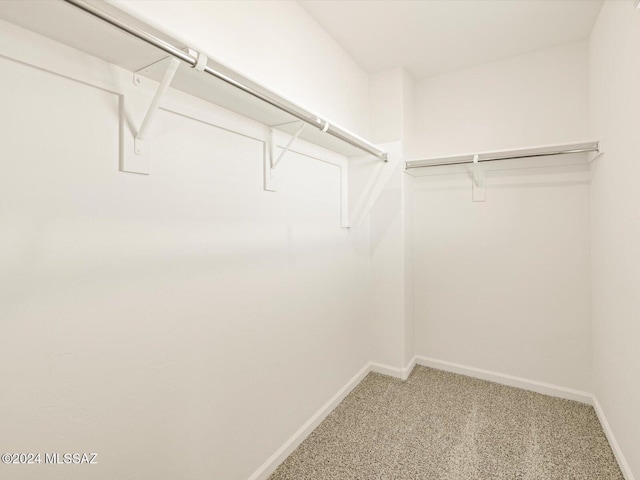 spacious closet with carpet floors