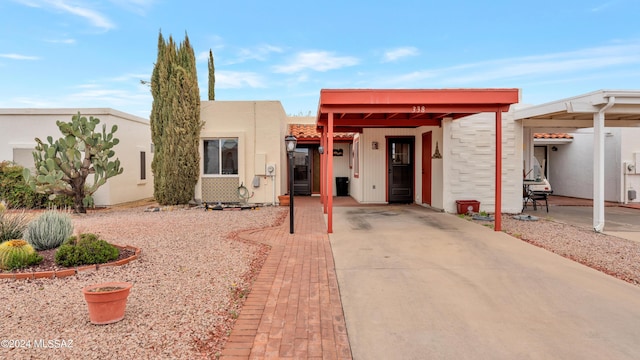 view of pueblo-style house