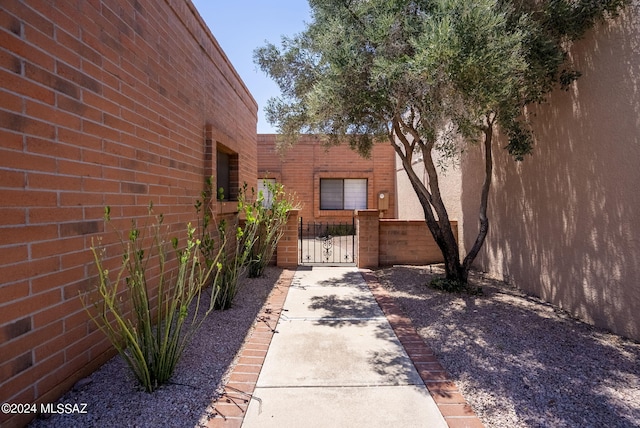 view of yard featuring a gate and fence