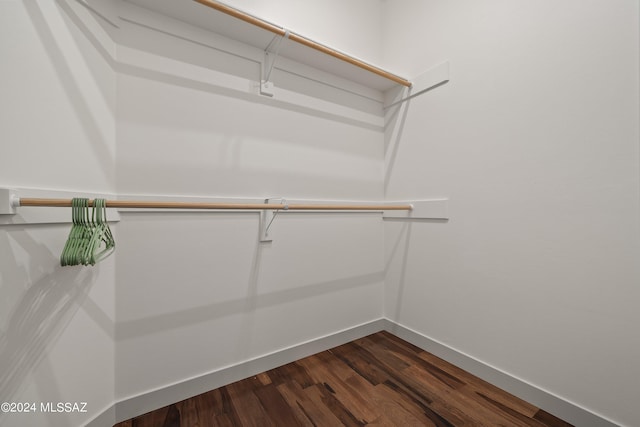 walk in closet featuring hardwood / wood-style floors