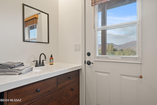 bathroom with a wealth of natural light and vanity