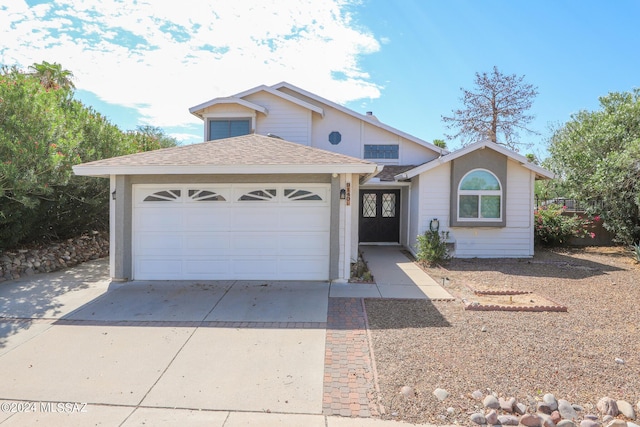 front facade featuring a garage