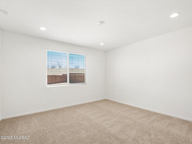 350 N Pecan Canyon Ln, Sahuarita, AZ 85629 - carpeted spare room with recessed lighting, baseboards, and a smoke detector