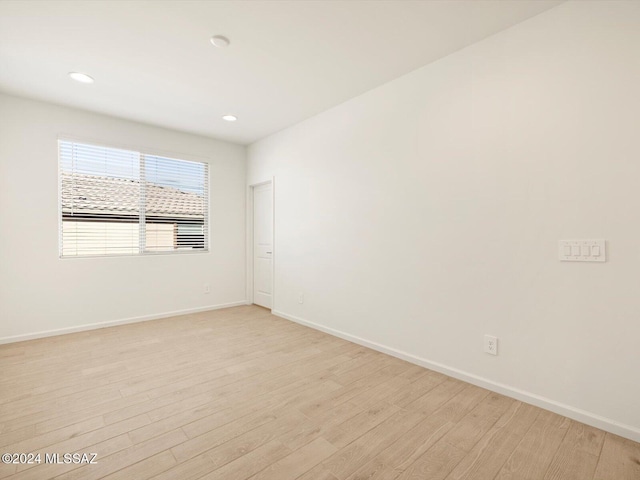 empty room featuring light hardwood / wood-style flooring