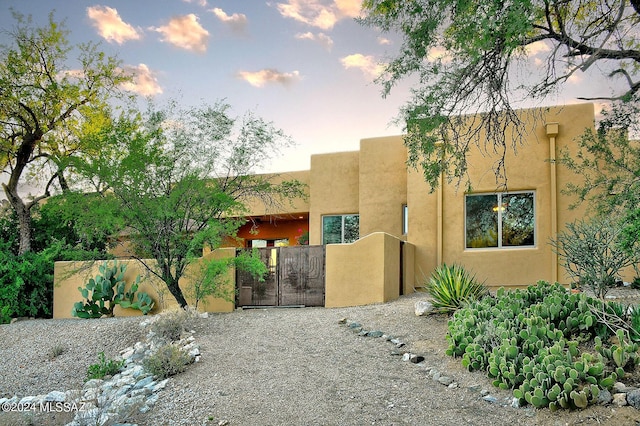 view of pueblo-style house