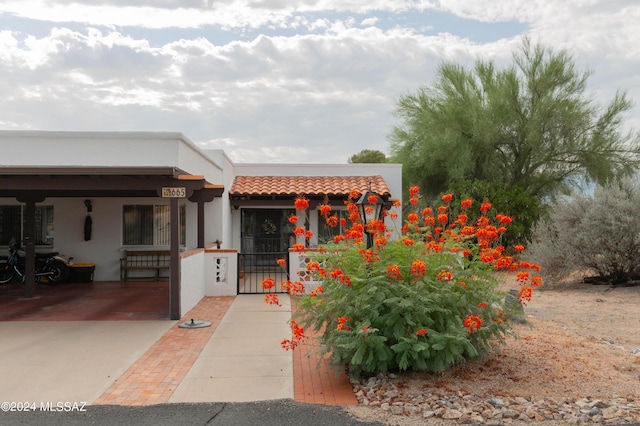 view of front of home