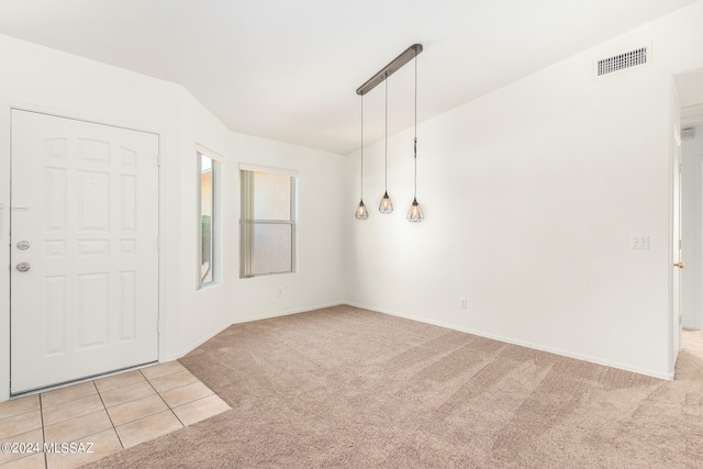 view of carpeted entryway