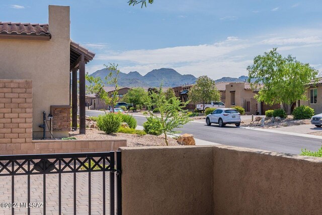 balcony with a mountain view