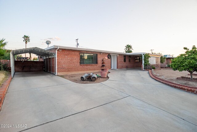 view of ranch-style house