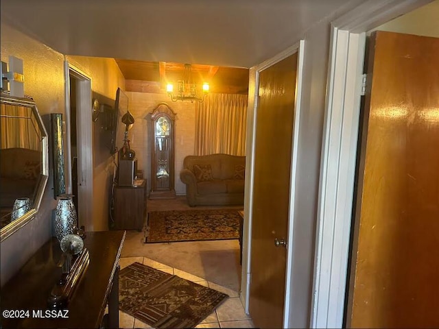 foyer entrance featuring light tile patterned floors