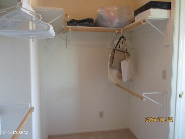 view of walk in closet