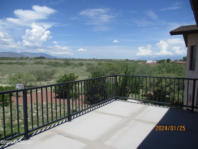 balcony with a rural view