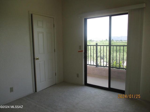 unfurnished room featuring carpet