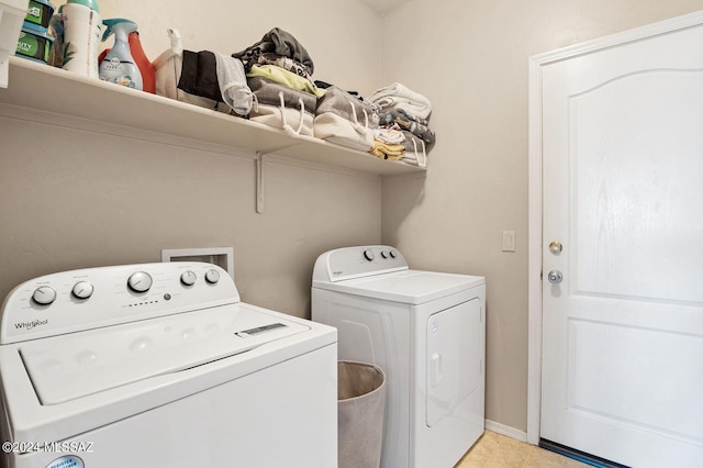 laundry area with washer and dryer