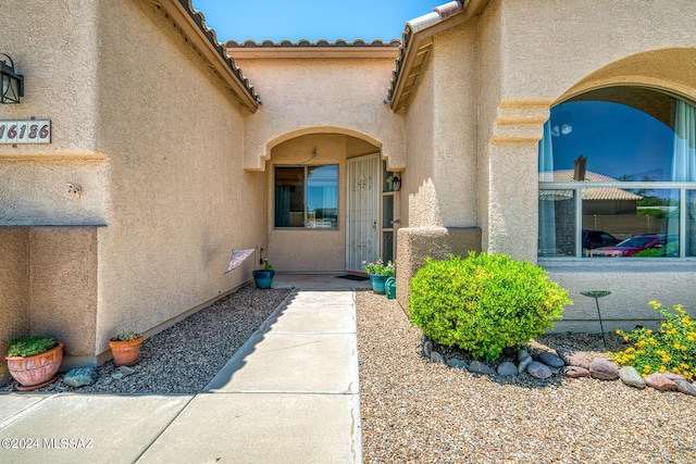 view of doorway to property