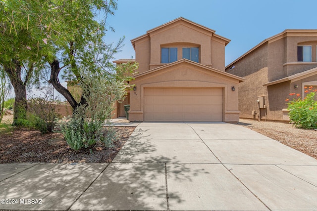 front facade featuring a garage