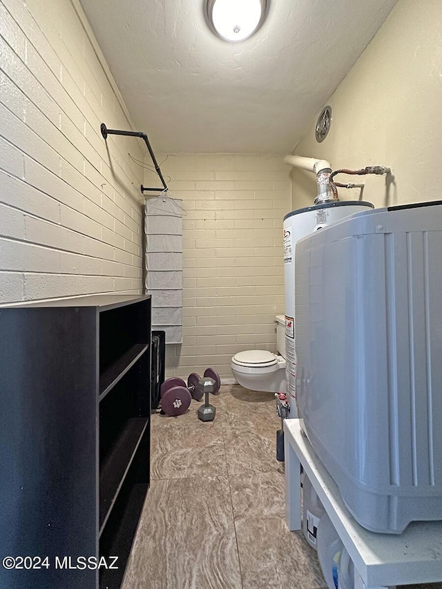 bathroom with a textured ceiling