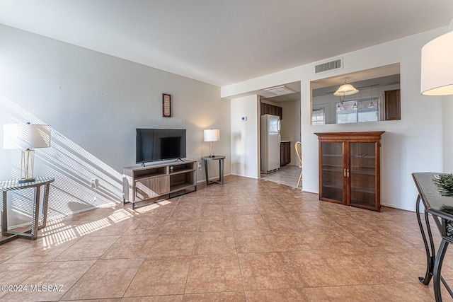 view of tiled living room