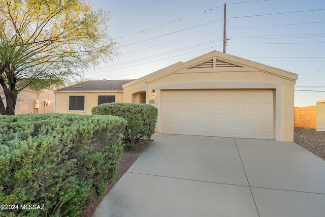 view of front of home featuring a garage