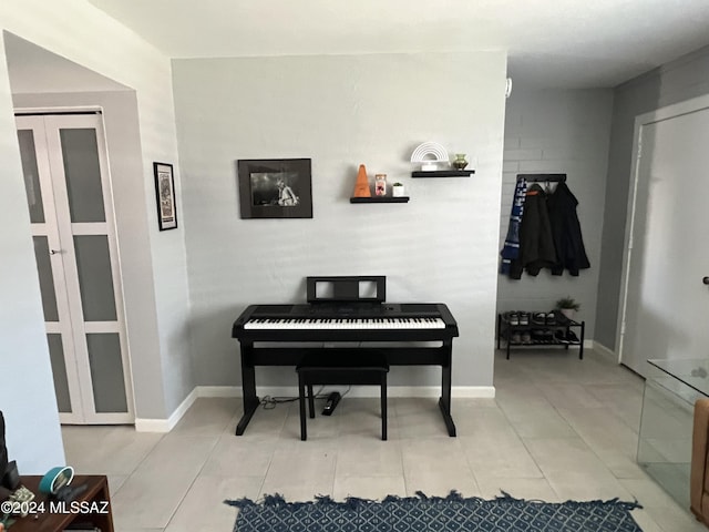 misc room featuring tile patterned floors